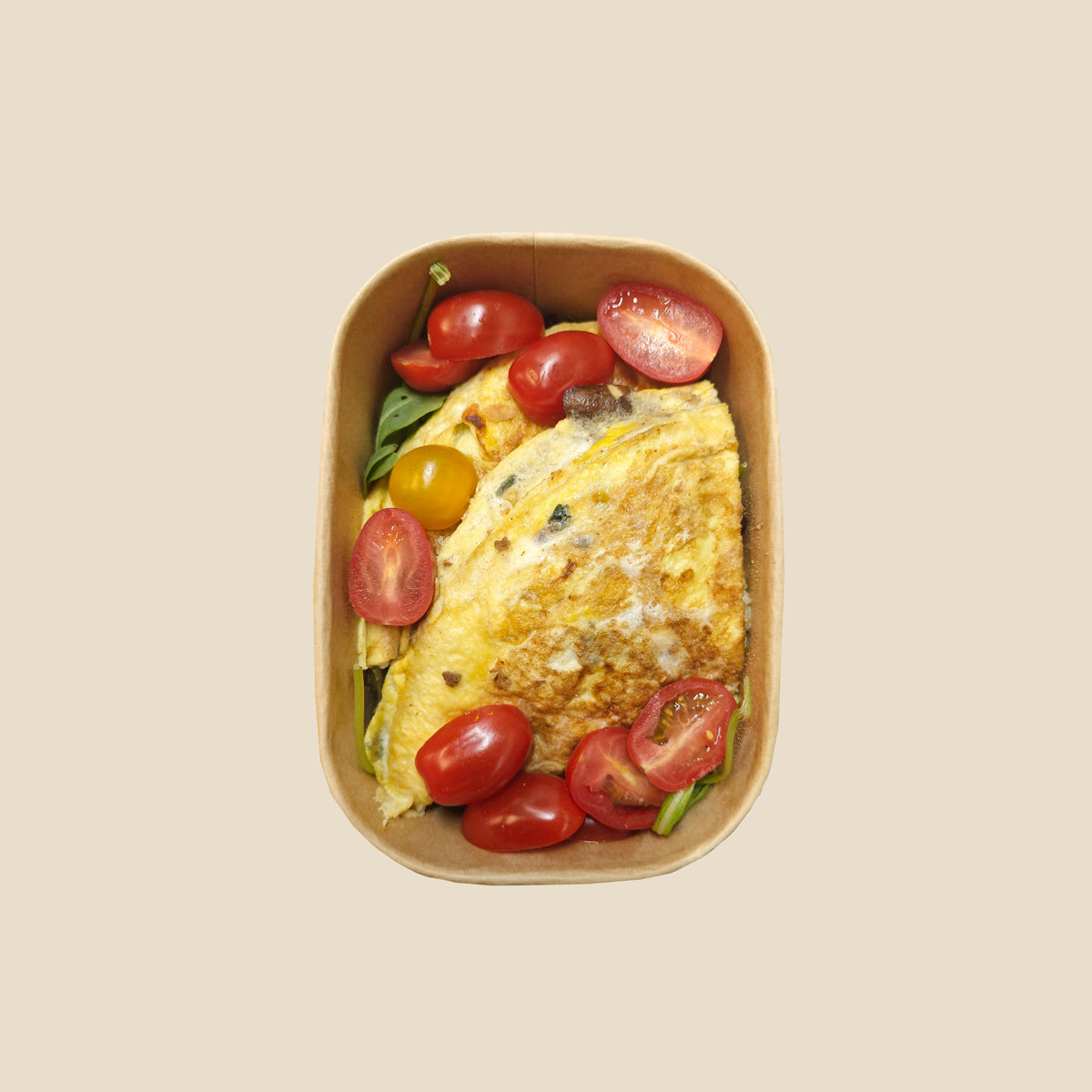 Omelette w/ Spinach & Mushrooms