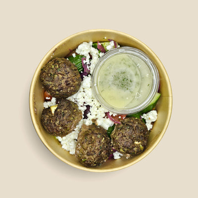 Greek Salad w/ Meatballs