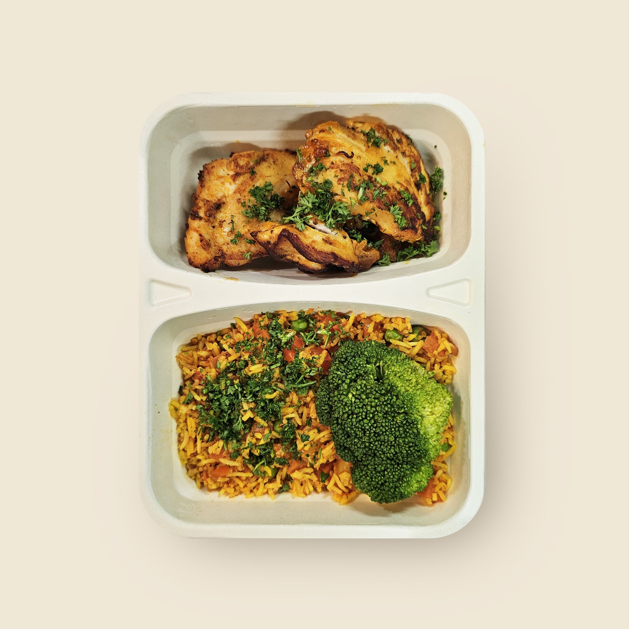 Piri Piri Chicken w/ Rice & Veggies