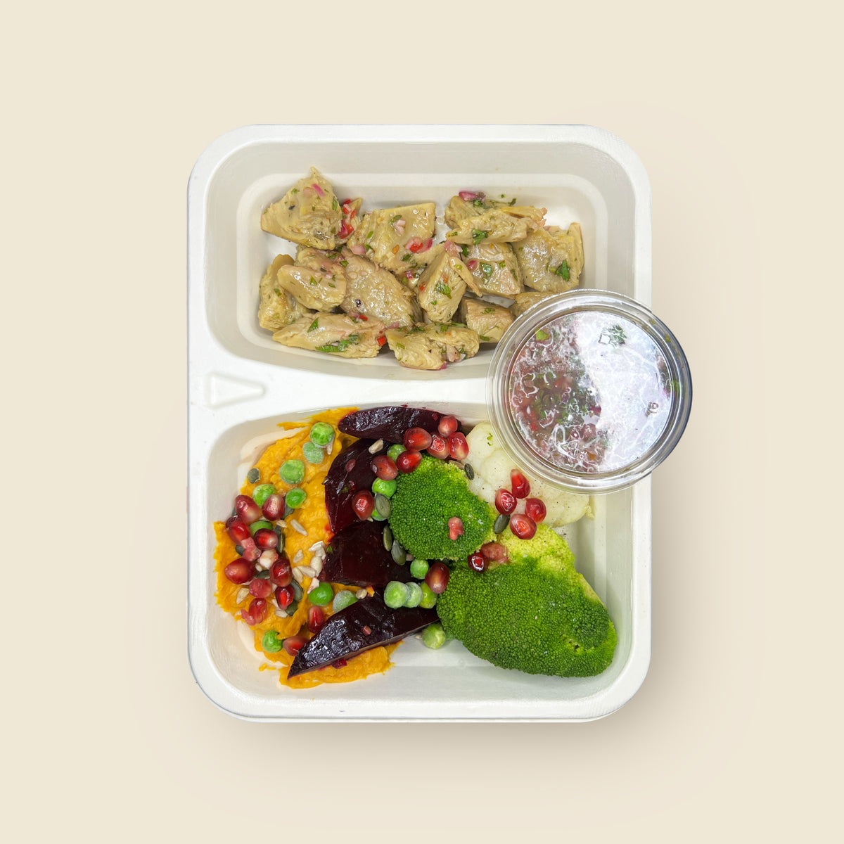 Chimichurri Vegan Chicken w/ Sweet Potato Pure
