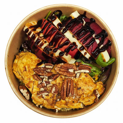 Griddled Chicken, Peach & Farro Bowl